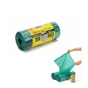 500-Pack Medium Duty Clear Biodegradable Swing Bin Liners with Tint